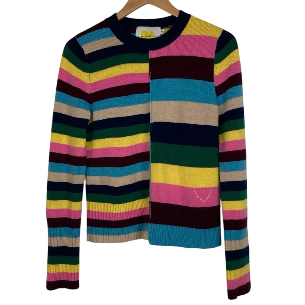 Kerri Rosenthal Sweet Stripes Cashmere Sweater